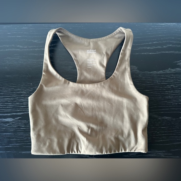 Girlfriend Collective Tan Sports Bra - Picture 1 of 2
